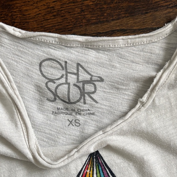 Chaser White Graphic Muscle Tee with Multicolor Design - Picture 2 of 3